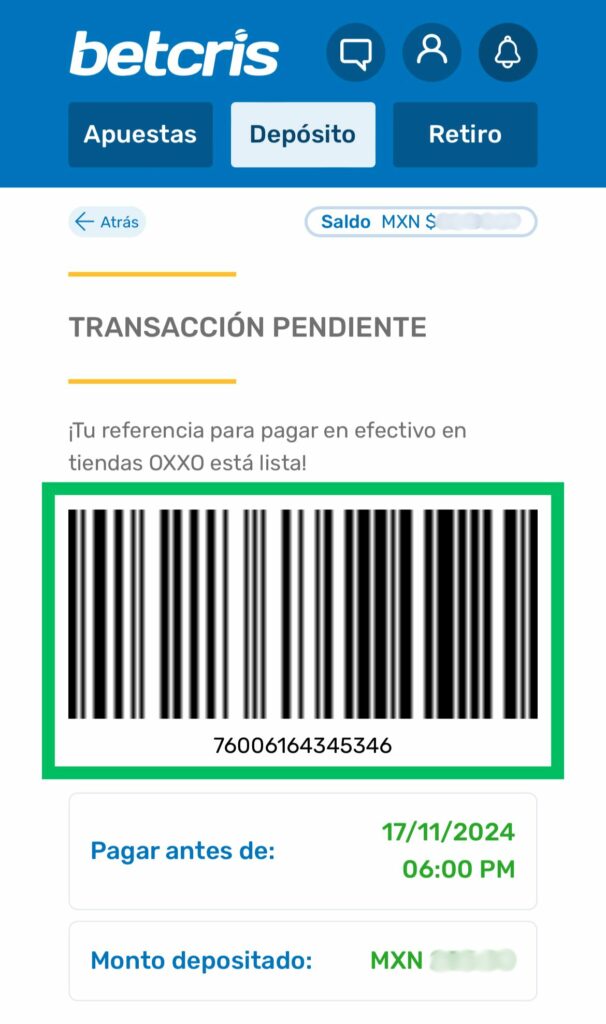 Código de confirmación