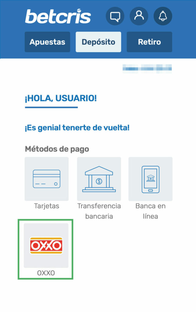 Método de depósito Oxxo